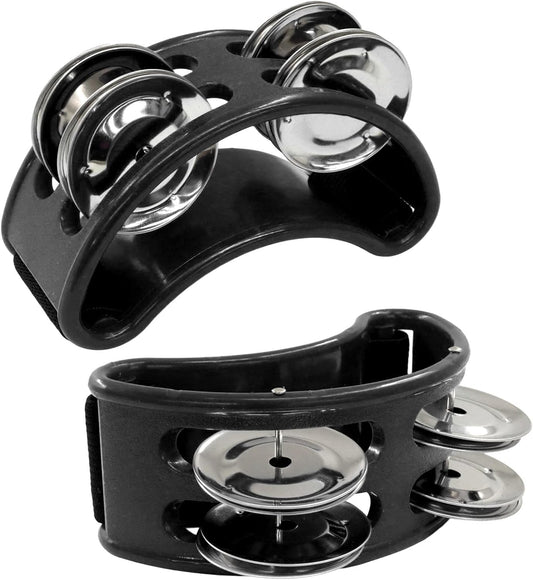 2 PCS Foot Tambourine Percussion Musical Foot Tambourine Pedal Steel Jingle Bells, Percussion Instrument Foot V1258-DP02-A-2242