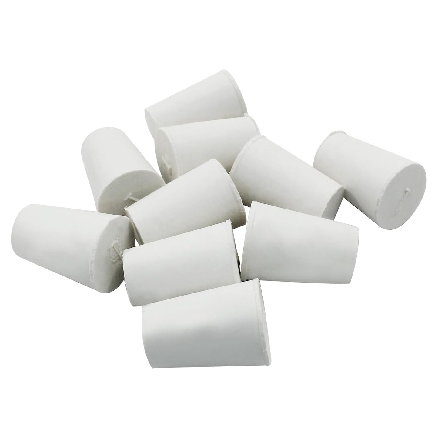10 Pcs White Solid Rubber Stoppers 1# Tapered Lab Bungs Solid Rubber Stoppers Tapered Lab Seal Rubber Stoppers V1258-DP02-A-2243