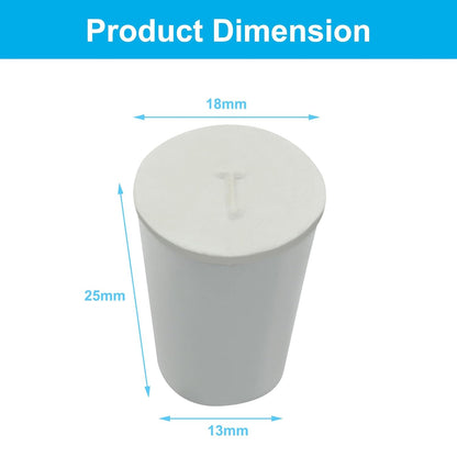 10 Pcs White Solid Rubber Stoppers 1# Tapered Lab Bungs Solid Rubber Stoppers Tapered Lab Seal Rubber Stoppers V1258-DP02-A-2243