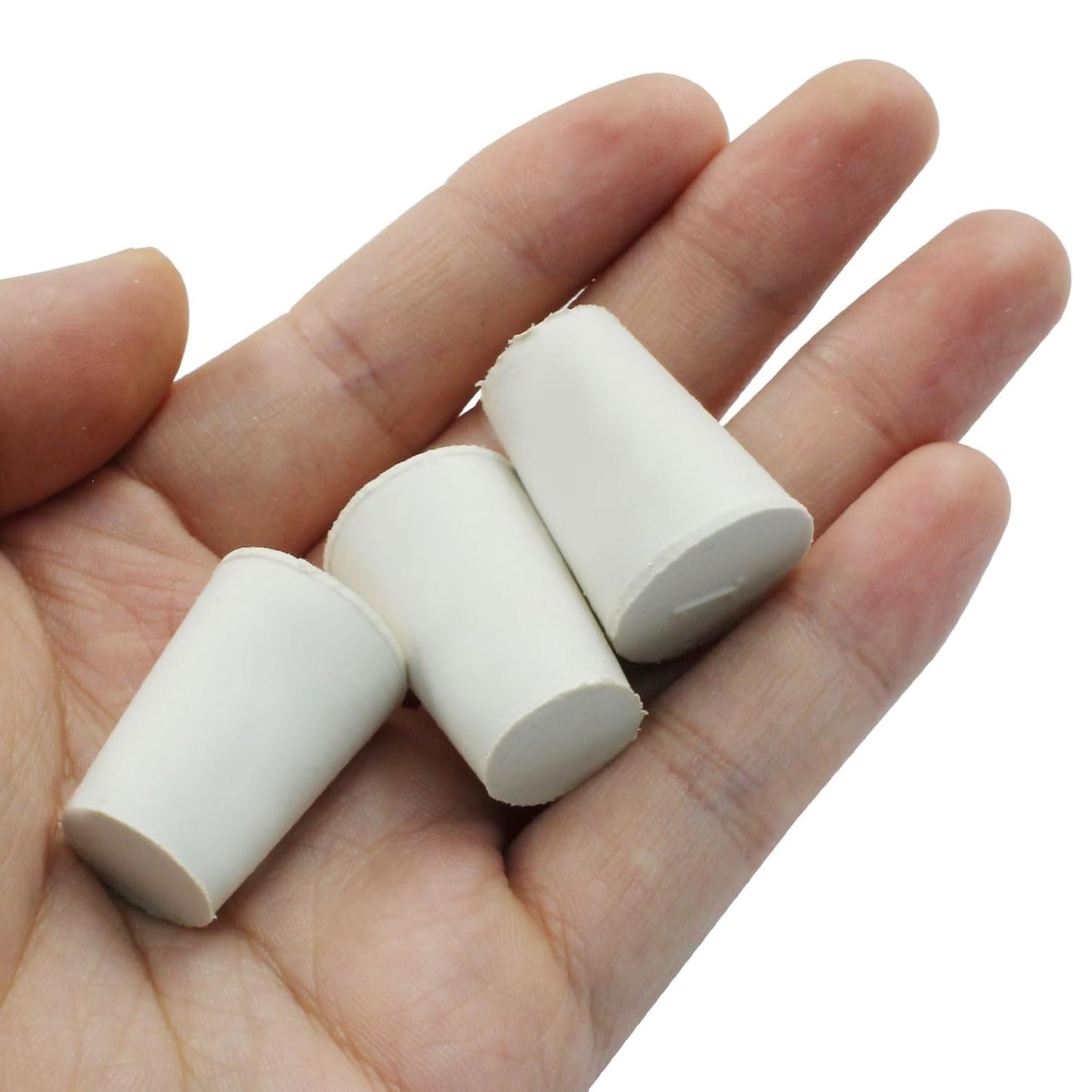 10 Pcs White Solid Rubber Stoppers 1# Tapered Lab Bungs Solid Rubber Stoppers Tapered Lab Seal Rubber Stoppers V1258-DP02-A-2243