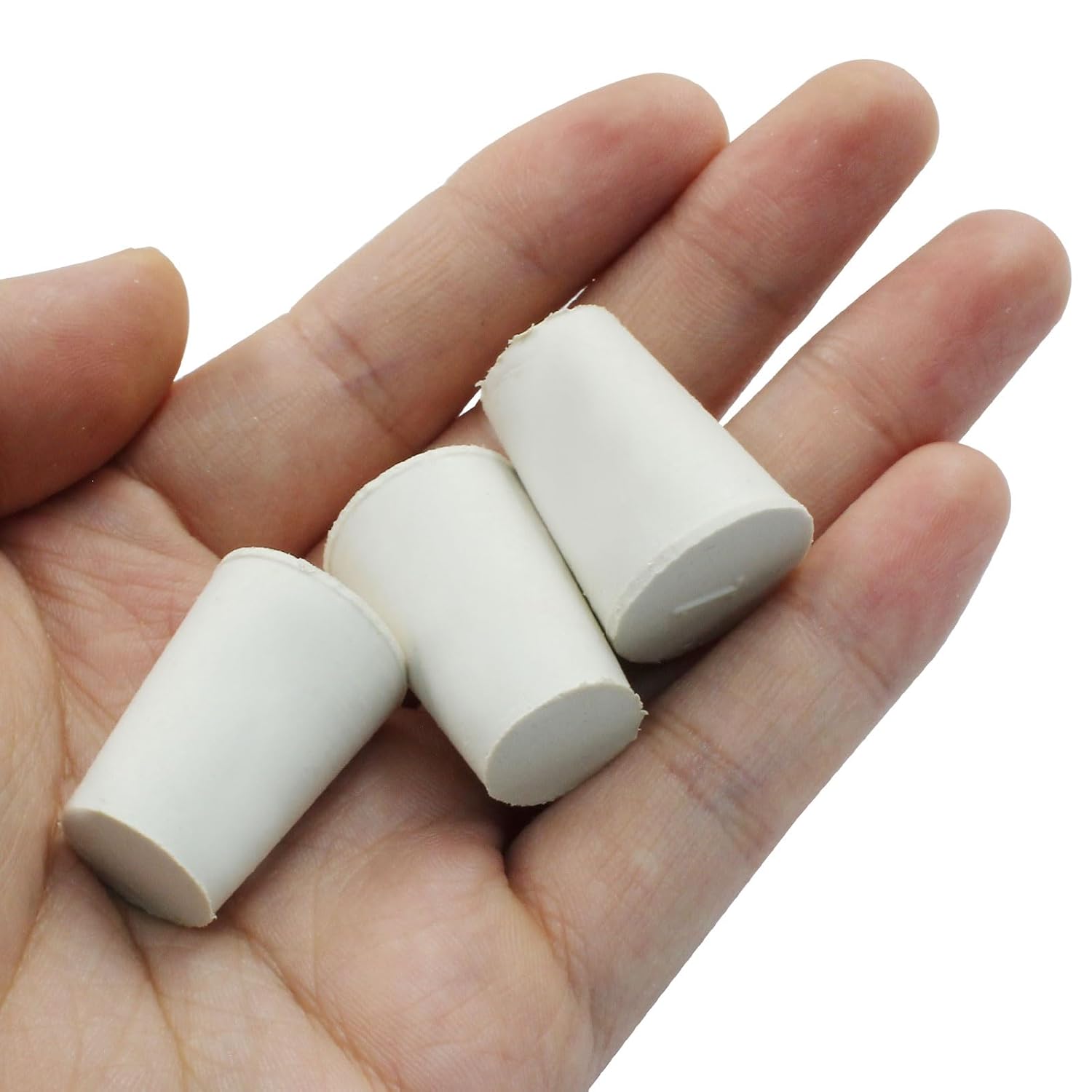 10 Pcs White Solid Rubber Stoppers 1# Tapered Lab Bungs Solid Rubber Stoppers Tapered Lab Seal Rubber Stoppers V1258-DP02-A-2243