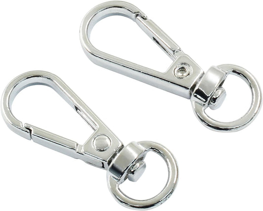4 Pcs Swivel Snap Hooks with Key Rings, Double Opening Metal Swivel Clasps Lanyard Snap Hooks Lobster Claw V1258-DP02-A-2245