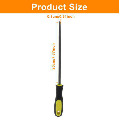 8 Inch Round File, Carbon Steel Rat Tail Metal File Tool Sharpener for Professionals/Wood/DIY Enthusiasts V1258-DP02-A-2248