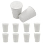 10 Pcs White Solid Rubber Stoppers 00# Tapered Lab Bungs Solid Rubber Stoppers Tapered Lab Seal Rubber V1258-DP02-A-2250