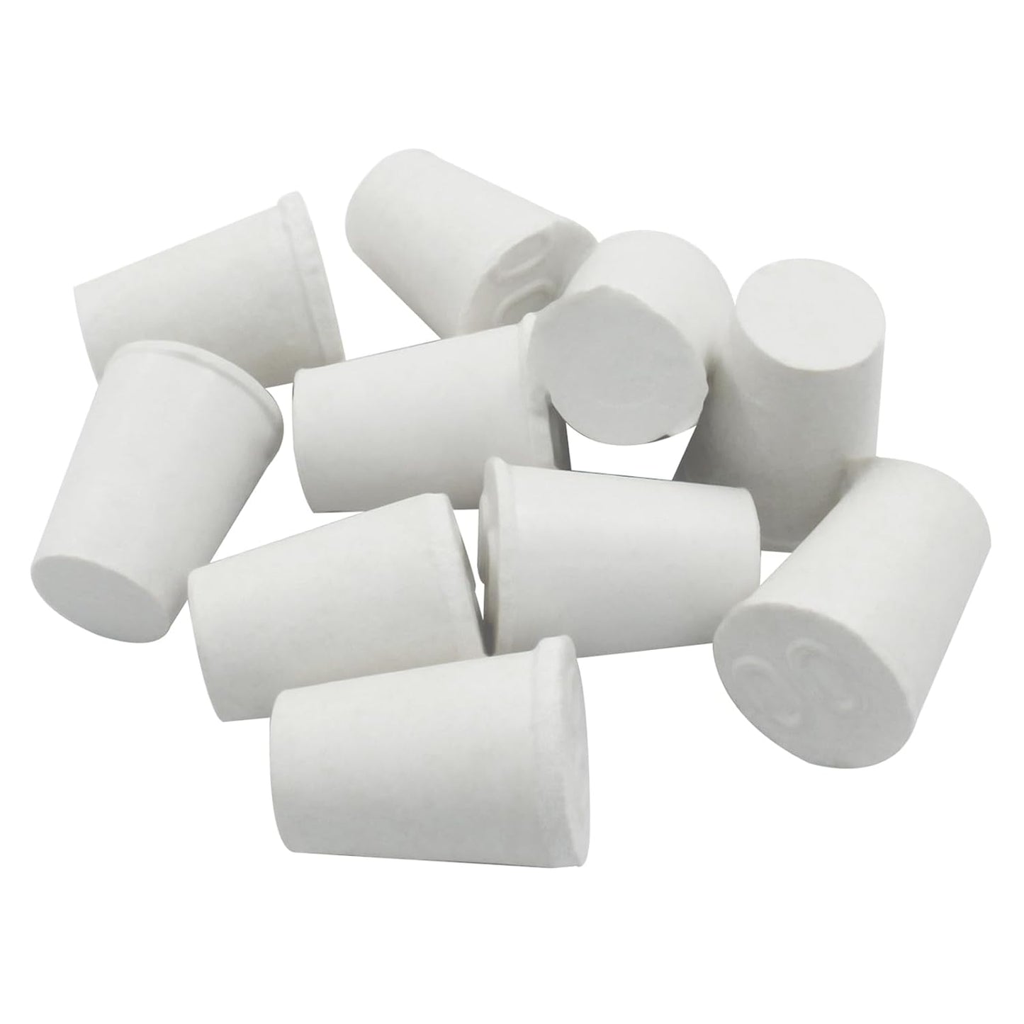 10 Pcs White Solid Rubber Stoppers 00# Tapered Lab Bungs Solid Rubber Stoppers Tapered Lab Seal Rubber V1258-DP02-A-2250