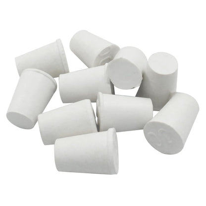 10 Pcs White Solid Rubber Stoppers 00# Tapered Lab Bungs Solid Rubber Stoppers Tapered Lab Seal Rubber V1258-DP02-A-2250