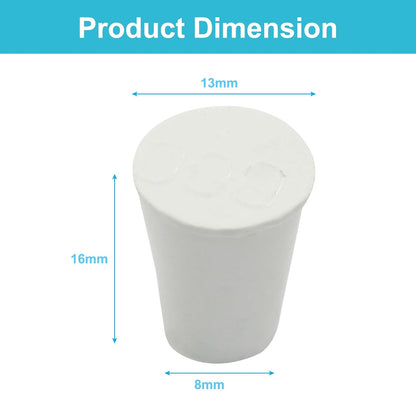 10 Pcs White Solid Rubber Stoppers 00# Tapered Lab Bungs Solid Rubber Stoppers Tapered Lab Seal Rubber V1258-DP02-A-2250