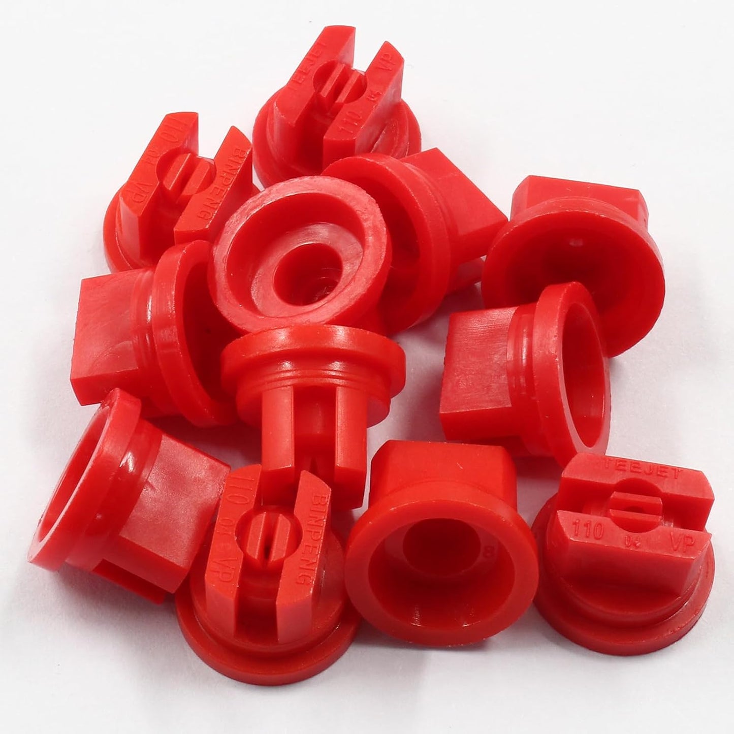 12Pcs Flat Fan Spray Tip 110 Degree Plastic Spray Nozzle Tip Fan Shaped Atomizing Nozzle Agriculture V1258-DP02-A-2252