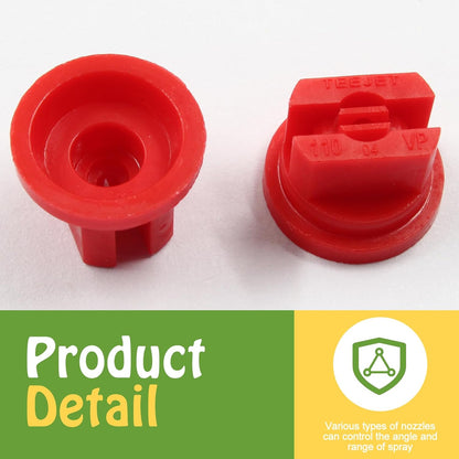 12Pcs Flat Fan Spray Tip 110 Degree Plastic Spray Nozzle Tip Fan Shaped Atomizing Nozzle Agriculture V1258-DP02-A-2252