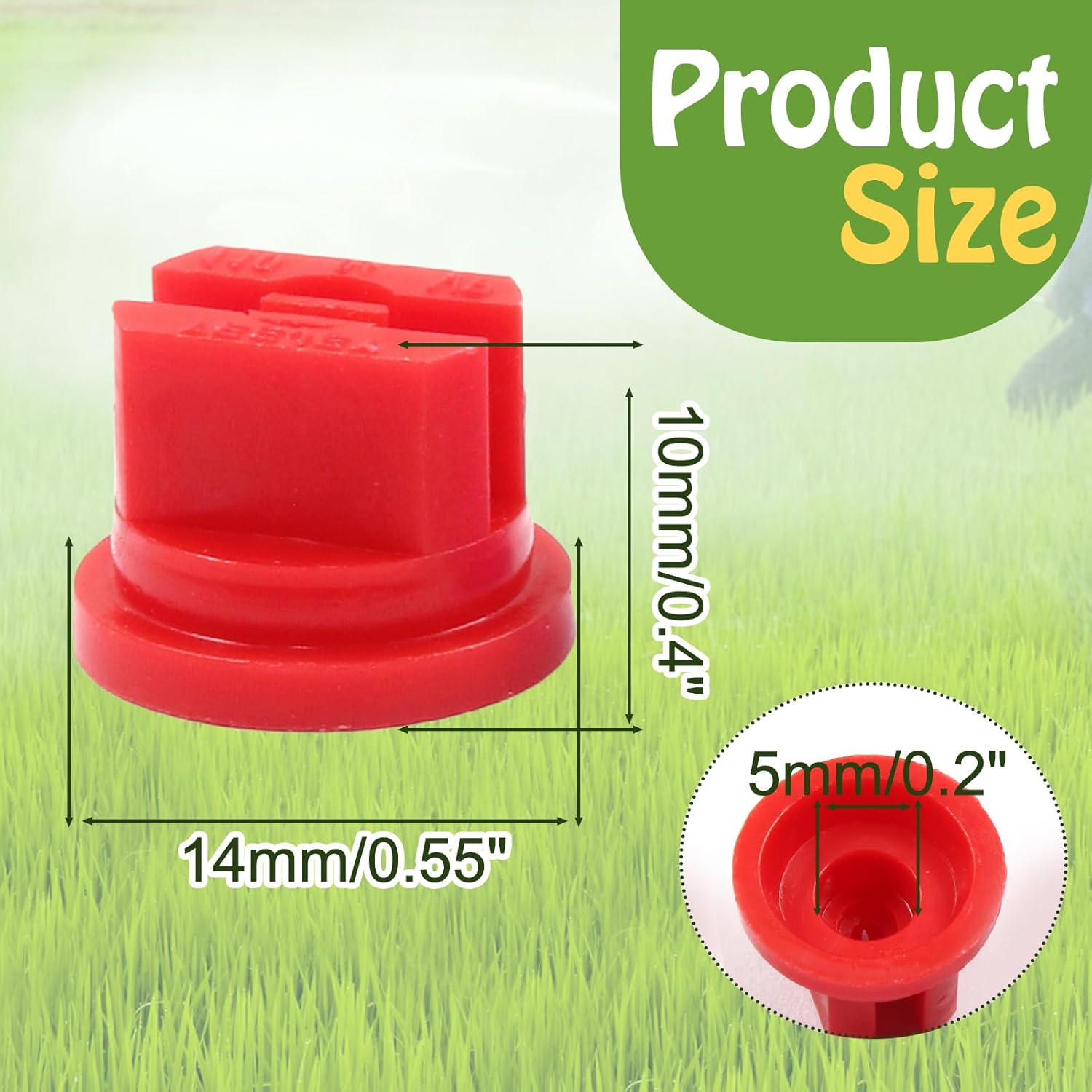 12Pcs Flat Fan Spray Tip 110 Degree Plastic Spray Nozzle Tip Fan Shaped Atomizing Nozzle Agriculture V1258-DP02-A-2252