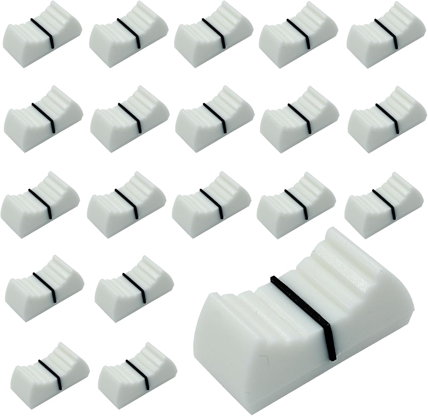 20pcs Fader Knobs, Fader Caps Mixer Slider Fader Knobs Universal Fader Knobs Replacement Fader Cap Slider V1258-DP02-A-2254