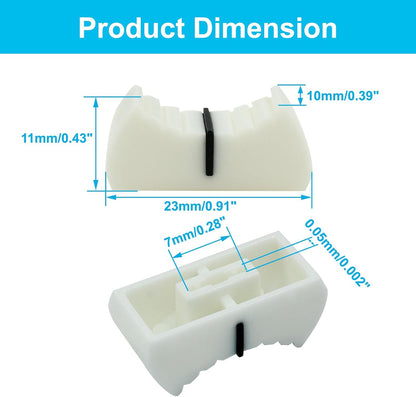 20pcs Fader Knobs, Fader Caps Mixer Slider Fader Knobs Universal Fader Knobs Replacement Fader Cap Slider V1258-DP02-A-2254