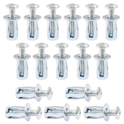 16 pcs Jack Nuts, Plain Carbon Steel Petal Expansion Insert Nuts for Thin Metal Hollow Wall Iron (M5 x 25) V1258-DP02-A-2255