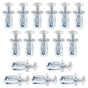 16 pcs Jack Nuts, Plain Carbon Steel Petal Expansion Insert Nuts for Thin Metal Hollow Wall Iron (M5 x 25) V1258-DP02-A-2255