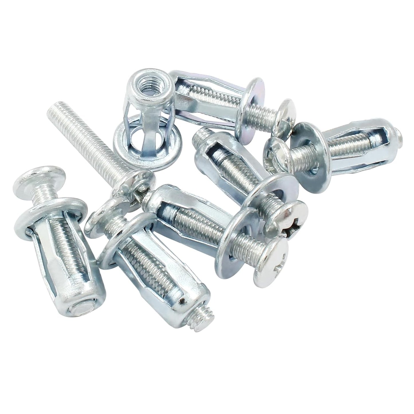 16 pcs Jack Nuts, Plain Carbon Steel Petal Expansion Insert Nuts for Thin Metal Hollow Wall Iron (M5 x 25) V1258-DP02-A-2255