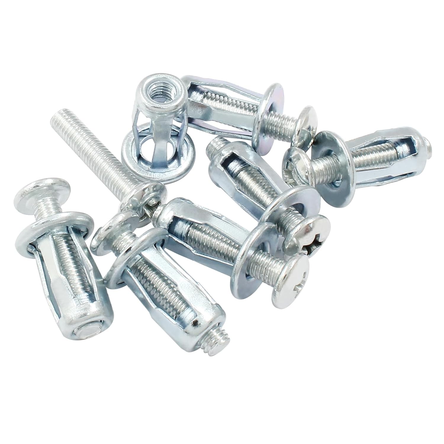 16 pcs Jack Nuts, Plain Carbon Steel Petal Expansion Insert Nuts for Thin Metal Hollow Wall Iron (M5 x 25) V1258-DP02-A-2255