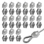 30Pcs M3 Stainless Steel Wire Rope Cable Clip Clamp Simplex Single Bolt Wire Rope Clamps Cable Fasteners for V1258-DP02-A-2256