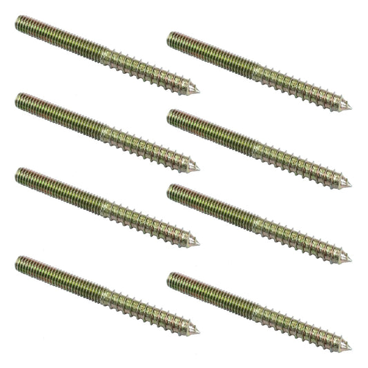 8 Pack 3/8-16 x 4 Inch Hanger Bolts Double Headed Self-Tapping Screw Threaded Rods Bolt for Furniture Wood V1258-DP02-A-2260