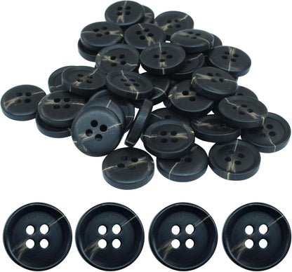 40 PCS 4-Holes Resin Buttons 5/8" Sewing Buttons for Clothing Arts Crafts Projects DIY Decorations Sewing V1258-DP02-A-2262