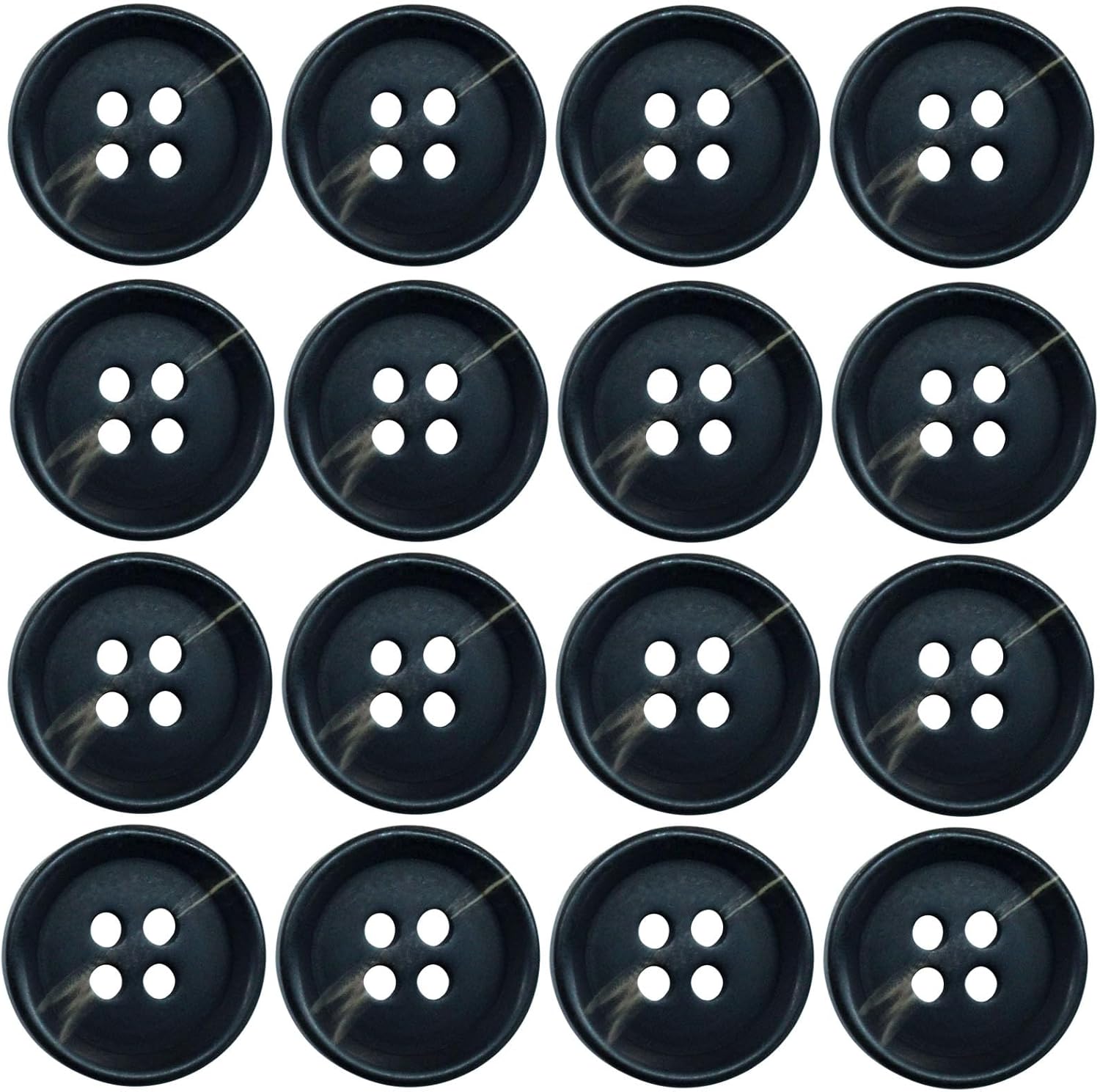 40 PCS 4-Holes Resin Buttons 5/8" Sewing Buttons for Clothing Arts Crafts Projects DIY Decorations Sewing V1258-DP02-A-2262