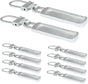 10 PCS Silver Luggage Zipper Pull Replacement, Detachable Metal Zipper Pull Tab Repair Kit for Clothing V1258-DP02-A-2263