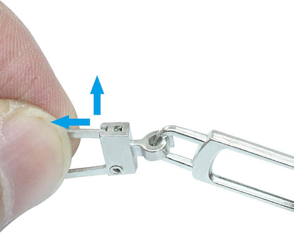 10 PCS Silver Luggage Zipper Pull Replacement, Detachable Metal Zipper Pull Tab Repair Kit for Clothing V1258-DP02-A-2263
