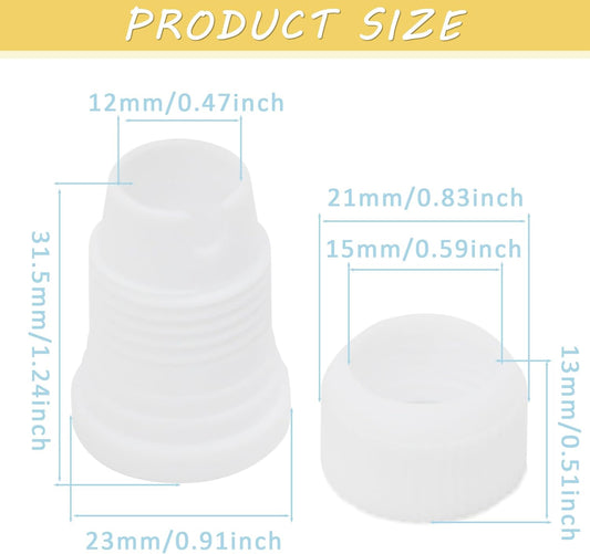 12 Pcs Piping Bag Couplers Plastic Standard Couplers Cake Decorating Coupler Small Pipe Tip Coupler for V1258-DP02-A-2265