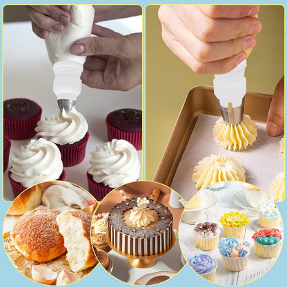 12 Pcs Piping Bag Couplers Plastic Standard Couplers Cake Decorating Coupler Small Pipe Tip Coupler for V1258-DP02-A-2265