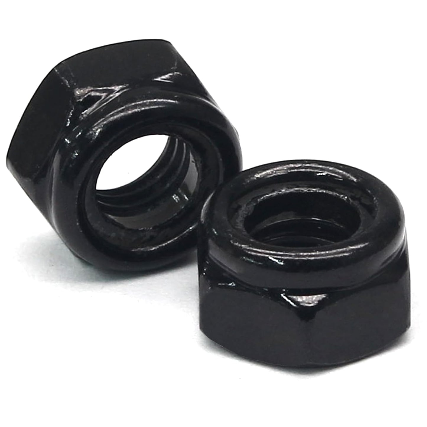 M3 Hex Lock Nuts, M3 x 0.5mm Carbon Steel Nylon Insert Self-Locking Nuts for Fasteners, 50Pcs V1258-DP02-A-2269
