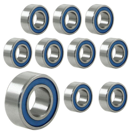 10 Pack MR105-2RS Ball Bearings, Bearing Steel and Double Rubber Sealed Miniature Deep Groove Ball Bearings, V1258-DP02-A-2270
