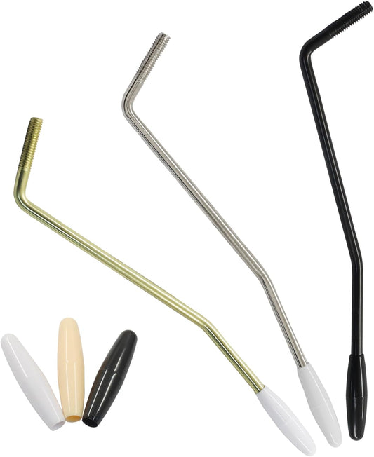 3 Colors 6mm Whammy Bar Tremolo Arm for Electric Guitar, Metal Thread Single Tremolo Arm Compatible with V1258-DP02-A-2279
