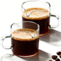 Espresso Cups | 2-Pack,4 oz High-Transparency Glass Doubleshot Coffee Cups, Dishwasher Safe, Dual Pour Design V1258-DP02-A-228