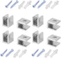 Glass Clamps Wall Mounted Adjustable Zinc Alloy Glass Shelf Clip Clamp Bracket Support - Pack of 8 V1258-DP02-A-2282