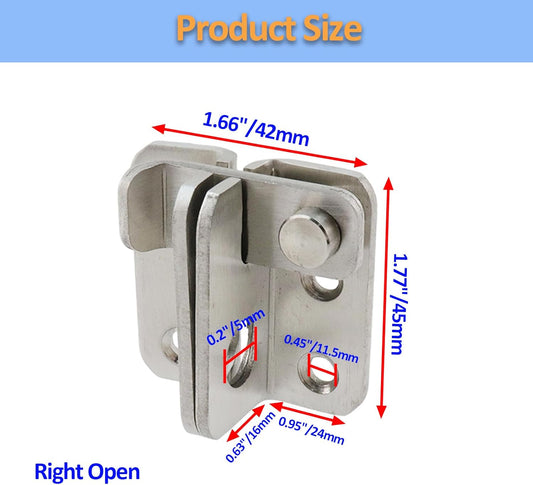 Door Lock Latch Sliding Door Lock Stainless Steel Gate Latches with Padlock Hole Flip Door Latch for Cabinet, V1258-DP02-A-2283