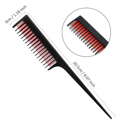 3 Pieces Hair Styling Comb Set for Women's Back Combing - Teasing/Fluffy Brush, Rat Tail Comb, and Triple V1258-DP02-A-2305