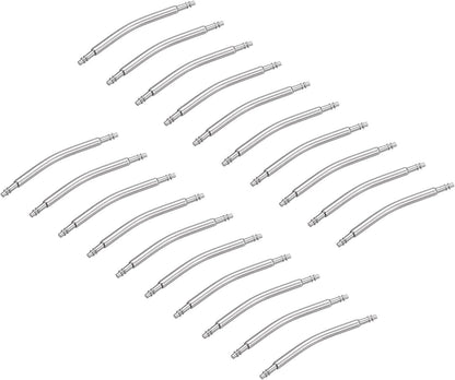 20mm Curved Spring Bar Pins 1.5mm Dia Stainless Steel Double Flanged End Watch Band Link Pin 20pcs V1258-DP02-A-2327