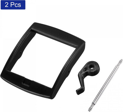 Watch Strap Clasp Replacement Plastic Buckle for 20mm Width Watch Bands Black 2 Pcs V1258-DP02-A-2329