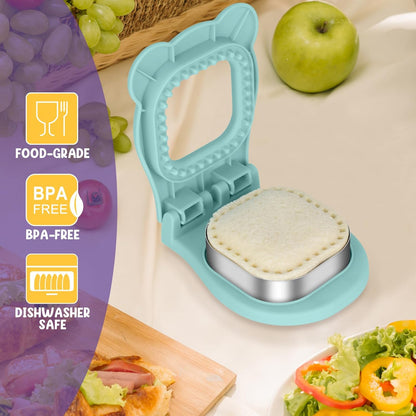 Uncrustable Sandwich Cutter Maker - Sandwich Sealer and Cutter for Lunchbox and Breakfast, Square Shape, V1258-DP02-A-233