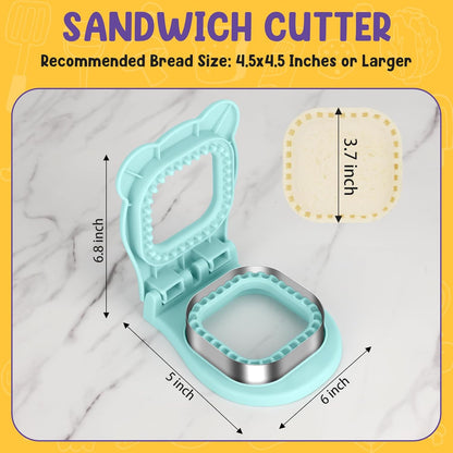 Uncrustable Sandwich Cutter Maker - Sandwich Sealer and Cutter for Lunchbox and Breakfast, Square Shape, V1258-DP02-A-233