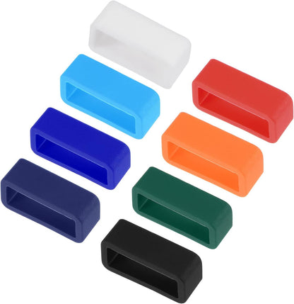 Watch Strap Holder Loop, Rubber Replacement Fastener Rings Silicone Watch Retainers for 16mm Width Watch Band V1258-DP02-A-2332