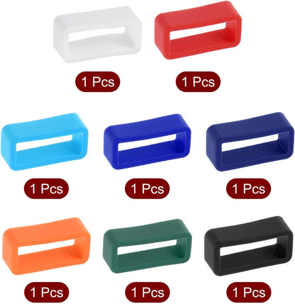 Watch Strap Holder Loop, Rubber Replacement Fastener Rings Silicone Watch Retainers for 16mm Width Watch Band V1258-DP02-A-2332