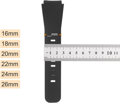 Watch Strap Holder Loop, Rubber Replacement Fastener Rings Silicone Watch Retainers for 16mm Width Watch Band V1258-DP02-A-2332