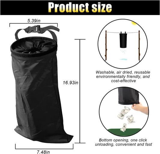 2PCS Car Trash Bag, Auto Portable Trash Can Universal Hanging Car Garbage Bag, Waterproof Garbage Can with V1258-DP02-A-2341