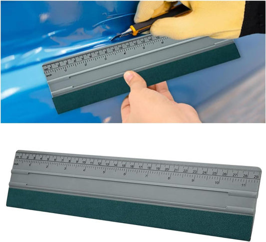 12 Inch Vinyl Wrap Squeegee, Window Tint Squeegee Installation Tool with Ruler 15CM & Suede Felt Edge, Car V1258-DP02-A-2344