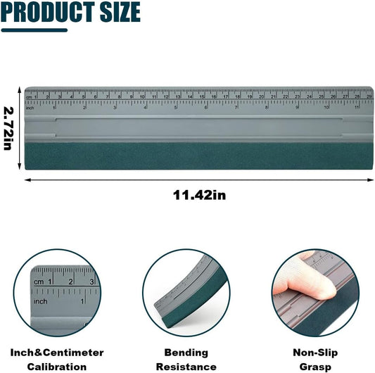 12 Inch Vinyl Wrap Squeegee, Window Tint Squeegee Installation Tool with Ruler 15CM & Suede Felt Edge, Car V1258-DP02-A-2344