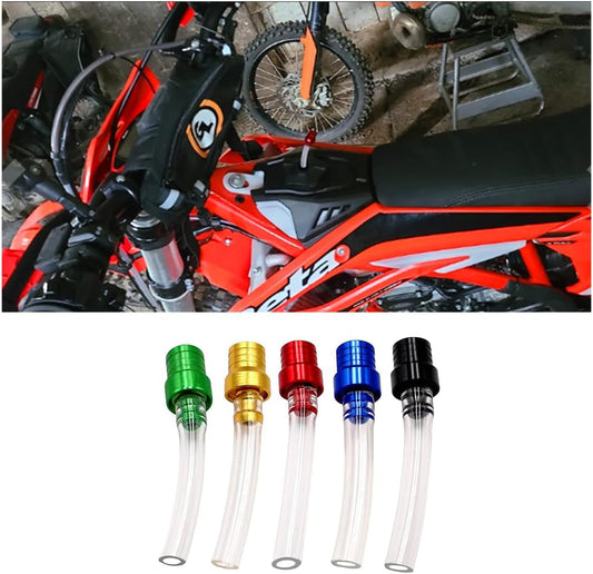 5PCS Motorcycle Gas Fuel Tank Cap Breather Hose, Universal CNC Gas Cap Valve Vent, Breathing Valve Tube V1258-DP02-A-2354