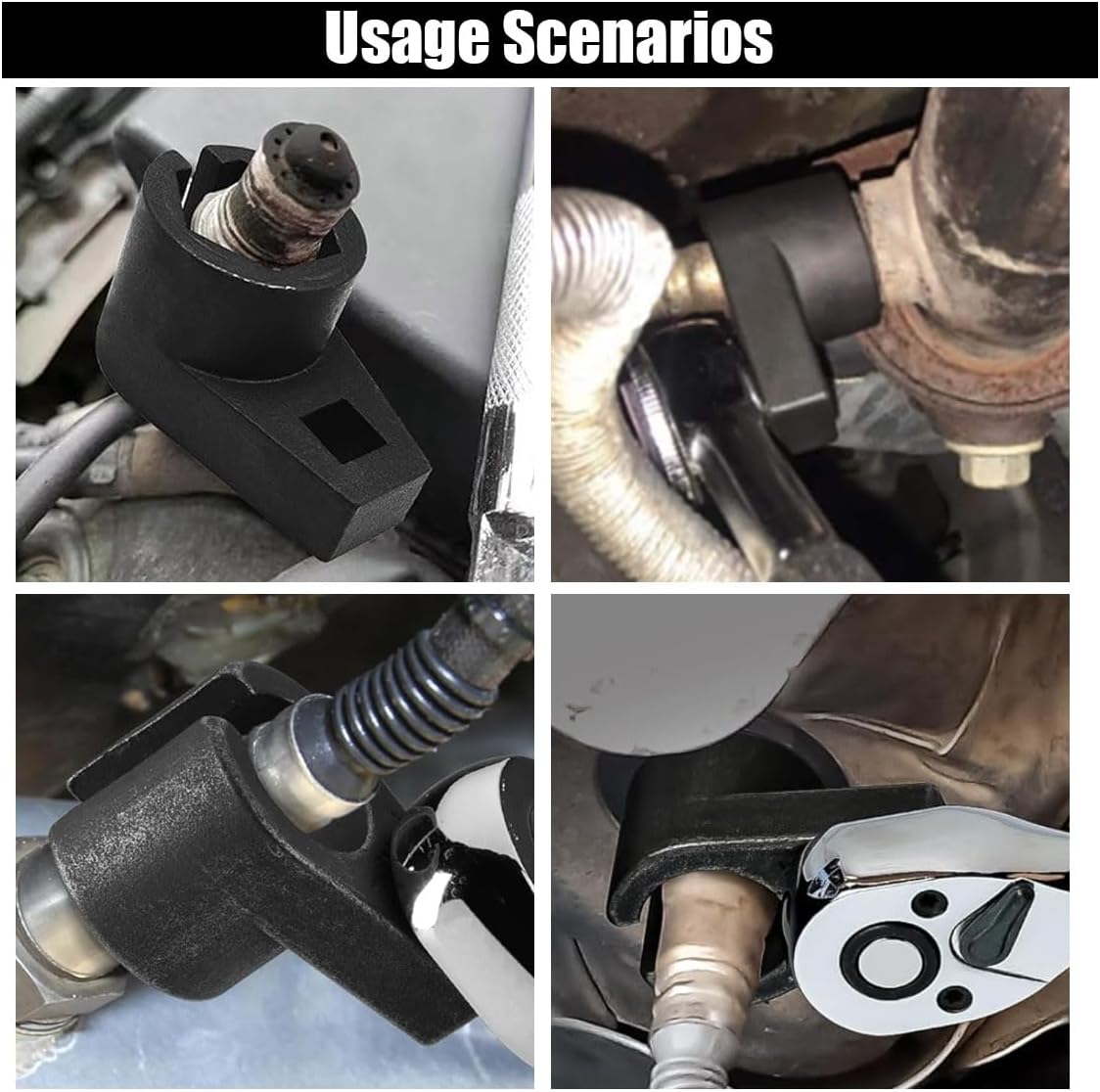 Car Offset Oxygen Sensor Socket, 3/8-Inch Drive, 7/8-Inch (22mm), Side Wire Gate Accesses Sensor for Protect V1258-DP02-A-2357