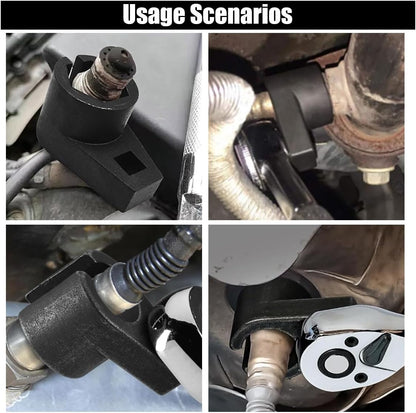 Car Offset Oxygen Sensor Socket, 3/8-Inch Drive, 7/8-Inch (22mm), Side Wire Gate Accesses Sensor for Protect V1258-DP02-A-2357