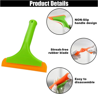 Small Silicone Window Squeegee, Car Windshield Water Blade Scraper, Multifunctional Squeegee with 5.9 Inch V1258-DP02-A-2363