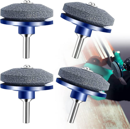 Lawnmower Blade Sharpener 4 Pack Rotary Lawn Mower Sharpener with Steel Backing, Universal Garden Tool Blade V1258-DP02-A-2368